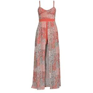 Juniors Walk Through Maxi Dress Size Small (3-5) EUC